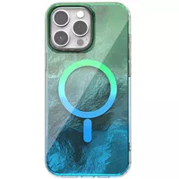 Чехол TPU Shiny Mountain (MagFit) для Apple iPhone 15 Pro Max (6.7") Green / Blue