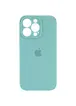 Чохол Silicone Case Full Camera Protective (AA) Apple iPhone 15 Pro Max (6.7") Бірюзовий / Marine Green