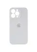 Чехол Silicone Case Full Camera Protective (AA) для Apple iPhone 15 Pro Max (6.7") Белый / White
