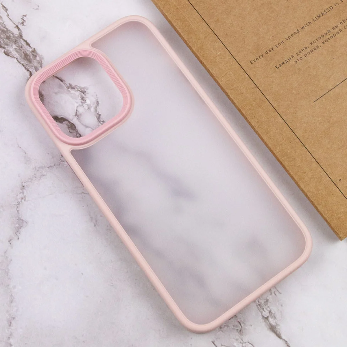 TPU+PC чехол Metal Buttons для Apple iPhone 15 Pro Max (6.7") Розовый
