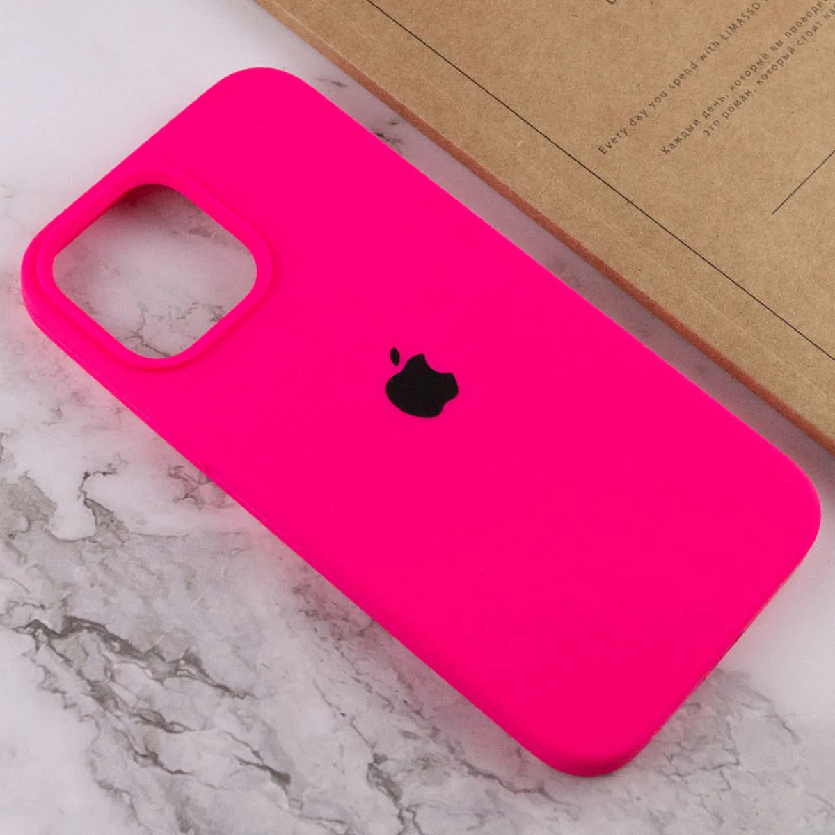 Чехол Silicone Case Full Protective (AA) для Apple iPhone 15 Pro Max (6.7") Розовый / Barbie pink