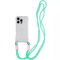 Чехол TPU CrossBody with straps для Apple iPhone 15 Pro Max (6.7") Transparent