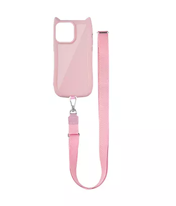 Чохол TPU GETMAN Cat with straps для Apple iPhone 15 Pro Max (6.7") Pink Чохол TPU GETMAN Cat with straps для Apple iPhone 15 Pro Max (6.7") Pink