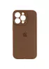 Чехол Silicone Case Full Camera Protective (AA) для Apple iPhone 15 Pro Max (6.7") Коричневый / Brown