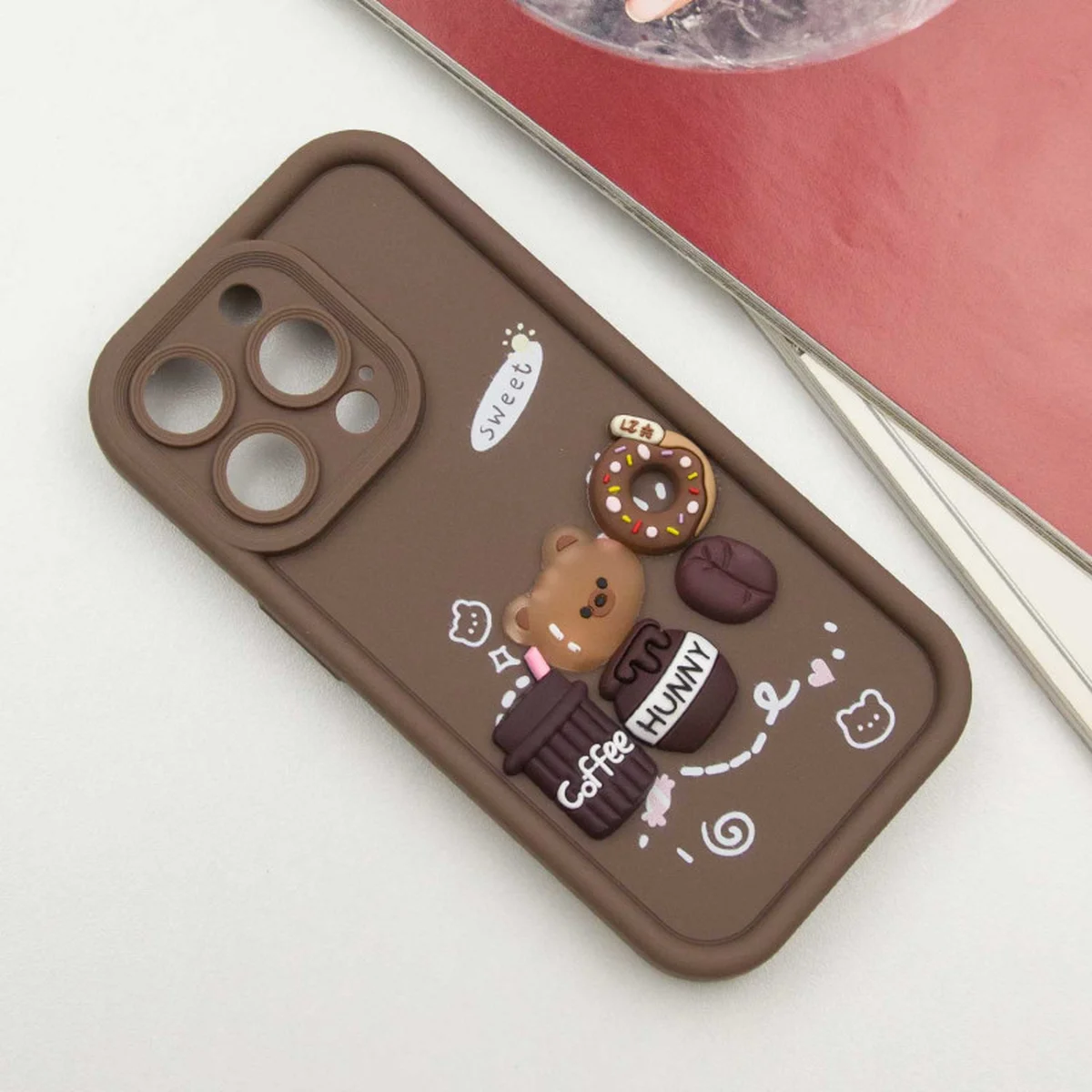 Чехол TPU Toys Case для Apple iPhone 15 Pro Max (6.7") Brown / Sweet