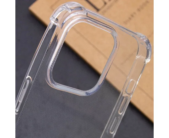 TPU чохол GETMAN Ease logo посилені кути для Apple iPhone 15 Pro Max (6.7") Безбарвний (прозорий)