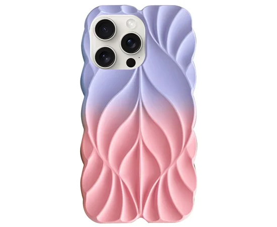 TPU чохол Leaf для Apple iPhone 15 Pro Max (6.7") Lilac / Pink