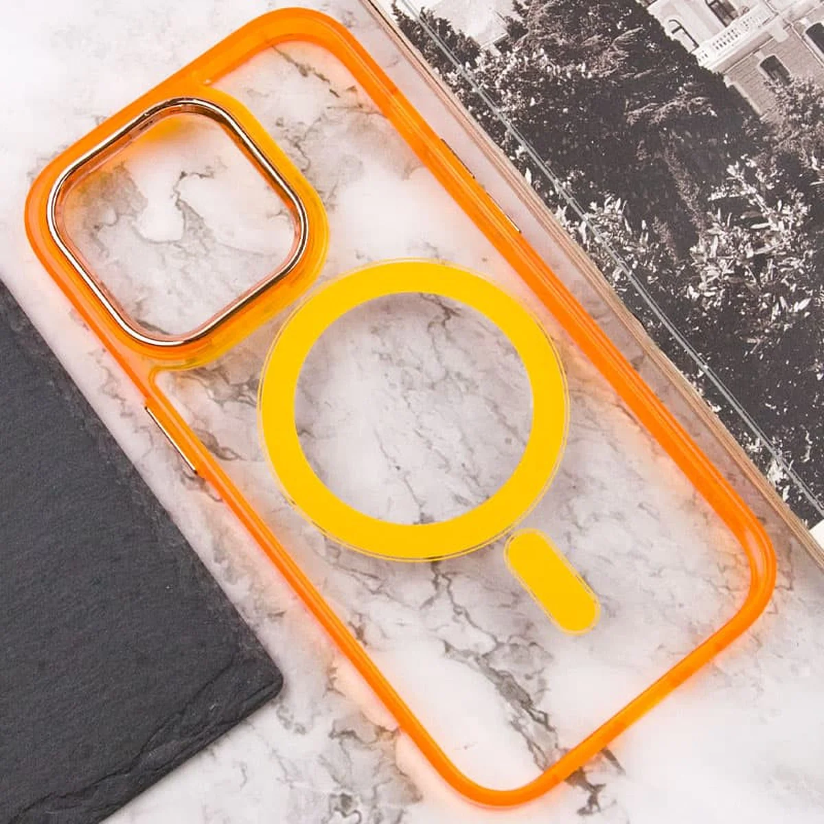 Чехол TPU Iris with MagSafe для Apple iPhone 15 Pro Max (6.7") Оранжевый