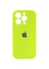 Чехол Silicone Case Full Camera Protective (AA) для Apple iPhone 15 Pro Max (6.7") Кислотно-зеленый / Acid Green