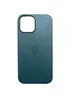 Кожаный чехол Leather Case (AAA) with MagSafe and Animation для Apple iPhone 15 Pro Max (6.7") Green