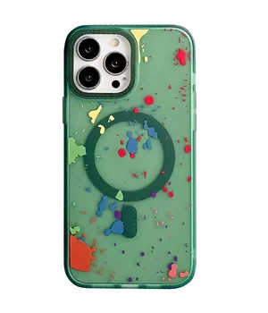 Чехол TPU+PC Flush with MagSafe для Apple iPhone 15 Pro Max (6.7") Dark green