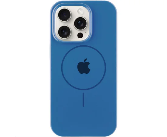 Чехол Silicone Case Full Protective (AA) with MagSafe для Apple iPhone 15 Pro (6.1") Синий / Denim Blue