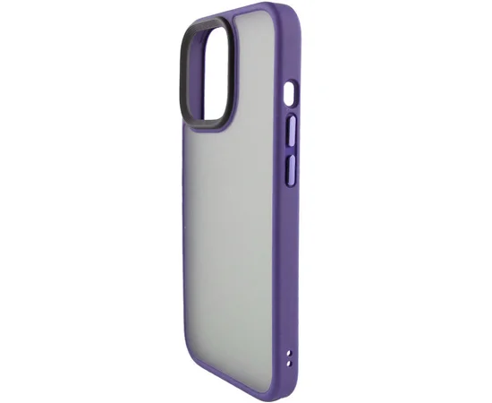 TPU+PC чехол Metal Buttons для Apple iPhone 15 Pro (6.1") Темно-фиолетовый