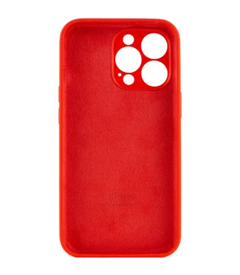 Чехол Silicone Case Full Camera Protective (AA) для Apple iPhone 15 Pro (6.1") Красный / Red