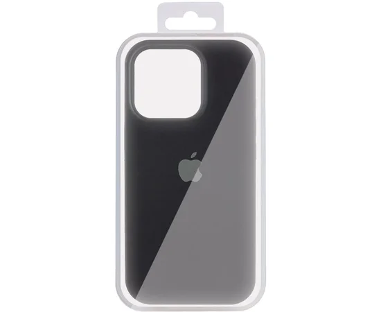 Чехол Silicone Case (AA) Logo with MagSafe для Apple iPhone 15 Pro (6.1") Черный / Black