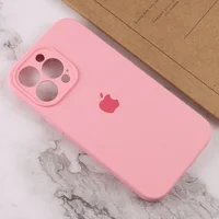Чохол Silicone Case Full Camera Protective (AA) Apple iPhone 15 Pro (6.1") Рожевий / Light pink
