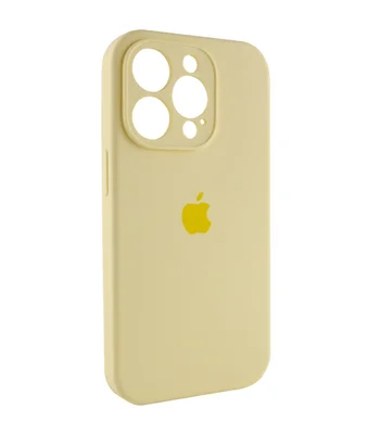 Чохол Silicone Case Full Camera Protective (AA) Apple iPhone 15 Pro (6.1") Жовтий / Mellow Yellow