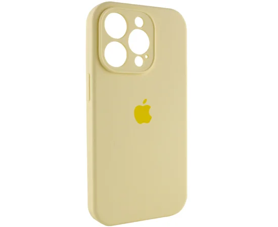 Чехол Silicone Case Full Camera Protective (AA) для Apple iPhone 15 Pro (6.1") Желтый / Mellow Yellow
