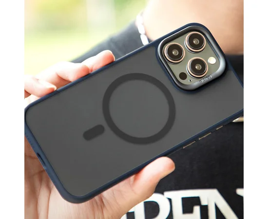 TPU+PC чохол Blueo Skin Friendly Frosted with MagSafe для Apple iPhone 15 Pro (6.1") Синій