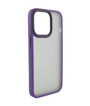 TPU+PC чехол Metal Buttons для Apple iPhone 15 Pro (6.1") Темно-фиолетовый