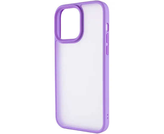 TPU+PC чехол Metal Buttons для Apple iPhone 15 Pro (6.1") Сиреневый