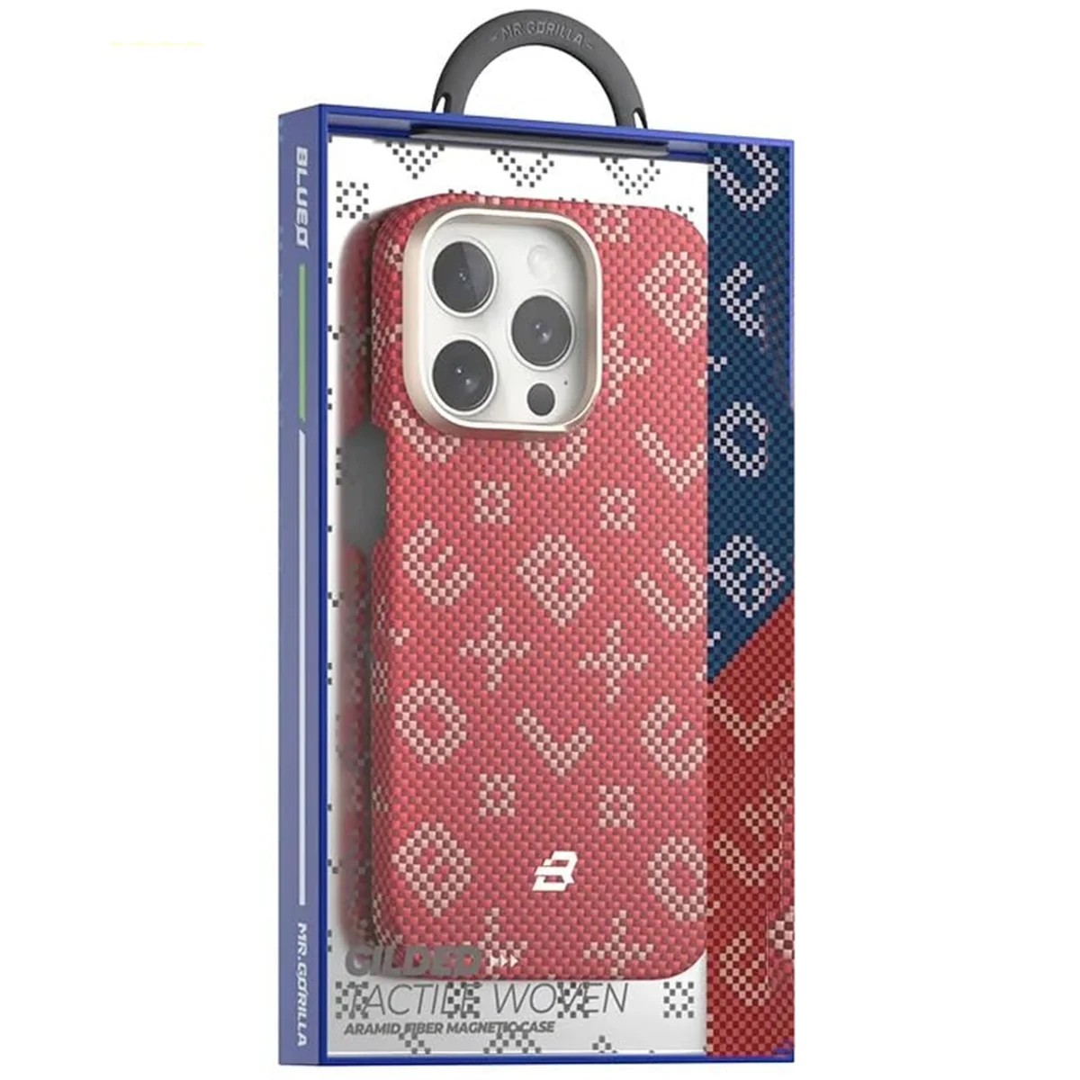 TPU+PC чехол Blueo Gilded Tactile Woven with MagSafe для Apple iPhone 15 Pro (6.1") Red