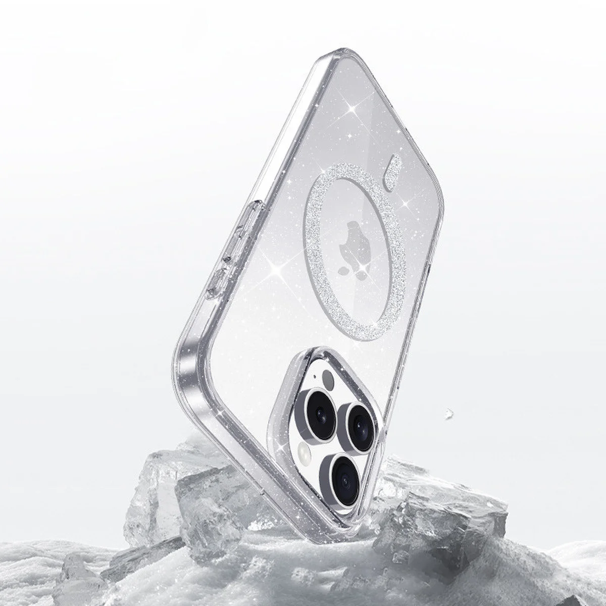 Чехол TPU Eclipse Sparkle (MagFit) для Apple iPhone 15 Pro (6.1") Clear