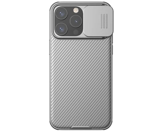 Карбонова накладка Nillkin CamShield Pro для Apple iPhone 15 Pro (6.1") Titanium Gray