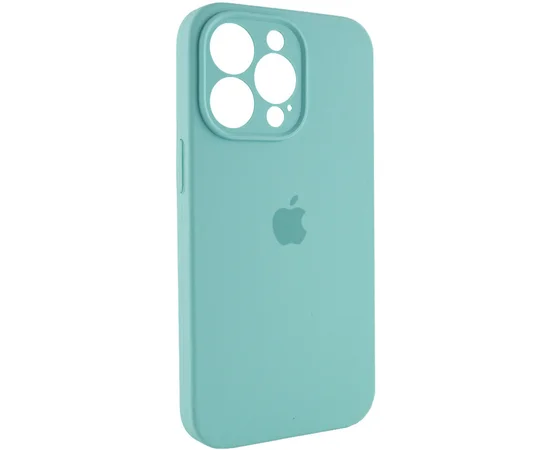 Чехол Silicone Case Full Camera Protective (AA) для Apple iPhone 15 Pro (6.1") Бирюзовый / Marine Green