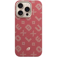 TPU+PC чехол Blueo Gilded Tactile Woven with MagSafe для Apple iPhone 15 Pro (6.1") Red