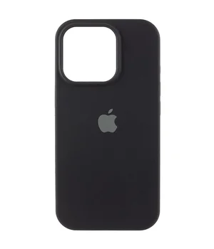 Чохол Silicone Case (AA) Logo with MagSafe для Apple iPhone 15 Pro (6.1") Чорний / Black