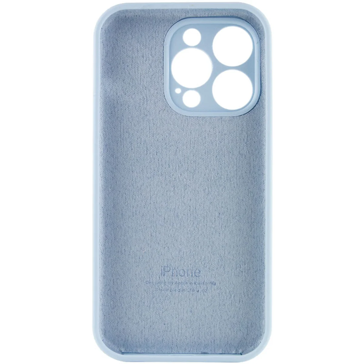 Чехол Silicone Case Full Camera Protective (AA) для Apple iPhone 15 Pro (6.1") Голубой / Sweet Blue