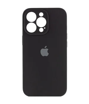 Чехол Silicone Case Full Camera Protective (AA) для Apple iPhone 15 Pro (6.1") Черный / Black