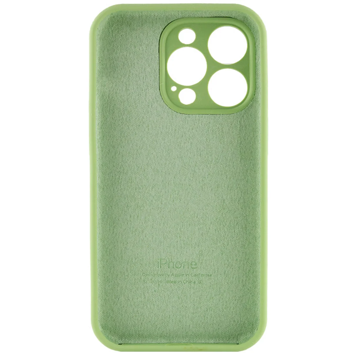Чехол Silicone Case Full Camera Protective (AA) для Apple iPhone 15 Pro (6.1") Мятный / Mint