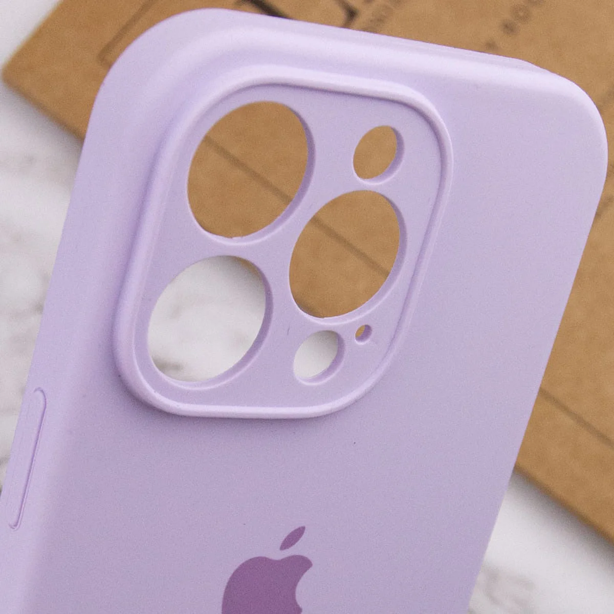 Чехол Silicone Case Full Camera Protective (AA) для Apple iPhone 15 Pro (6.1") Сиреневый / Lilac