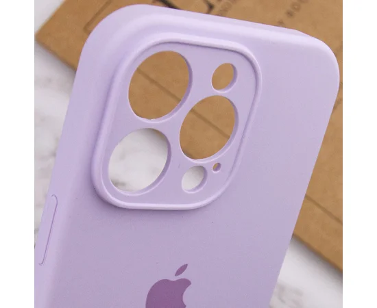 Чохол Silicone Case Full Camera Protective (AA) для Apple iPhone 15 Pro (6.1") Бузковий / Lilac