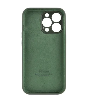 Чехол Silicone Case Full Camera Protective (AA) для Apple iPhone 15 Pro (6.1") Зеленый / Cyprus Green