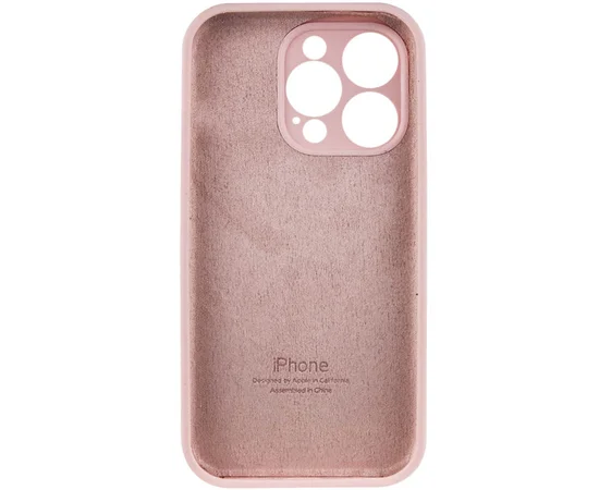 Чехол Silicone Case Full Camera Protective (AA) для Apple iPhone 15 Pro (6.1") Розовый / Chalk Pink