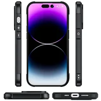 TPU+PC чехол Defense Matte для Apple iPhone 15 Pro (6.1") Черный