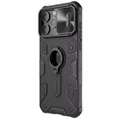 TPU+PC чехол Nillkin CamShield Armor (шторка на камеру) для Apple iPhone 15 Pro (6.1") Черный