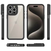 TPU чехол Transparent + Colour 1,5mm для Apple iPhone 15 Pro (6.1") Black