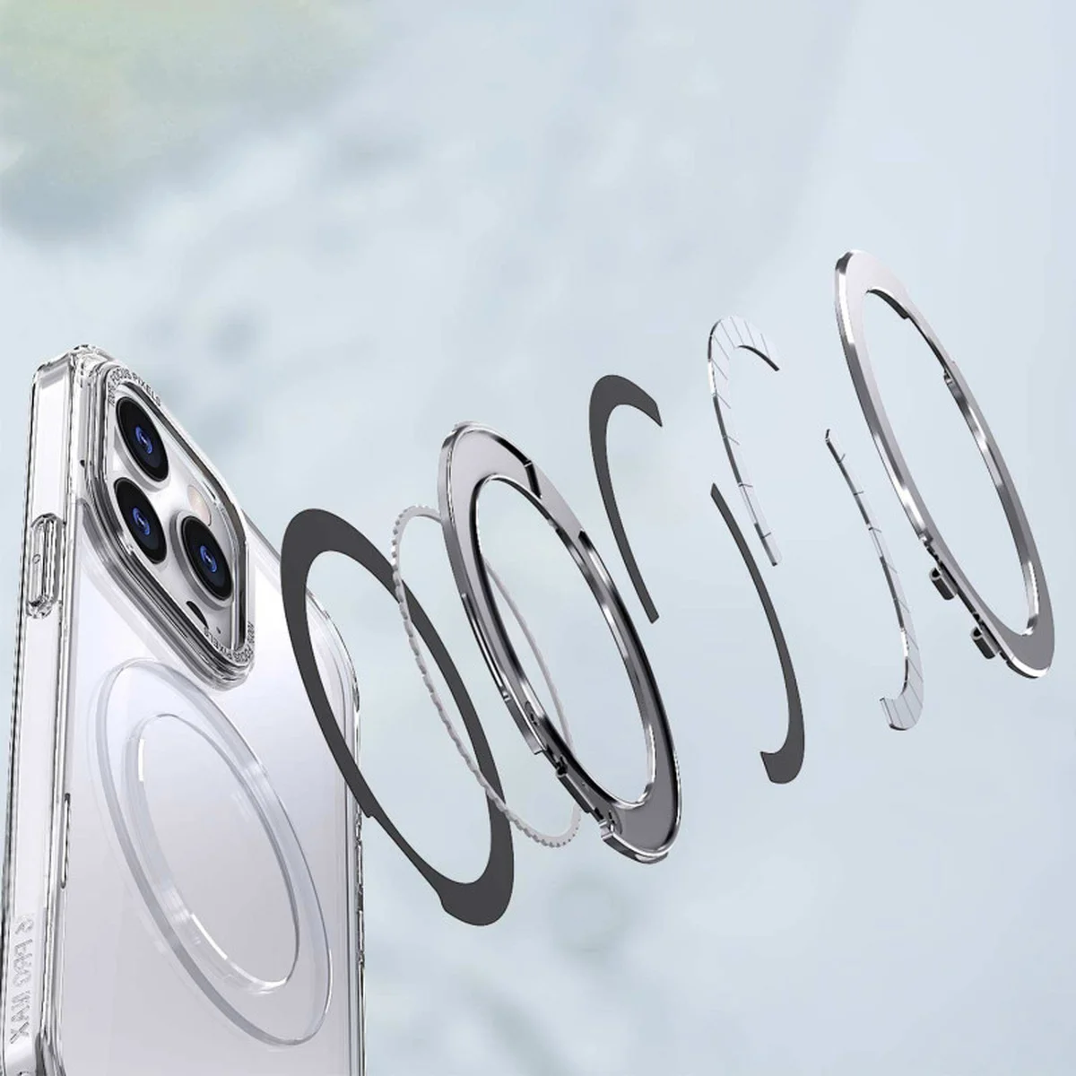 Чехол TPU+PC Empire with MagSafe and Ring для Apple iPhone 15 Pro (6.1") Clear