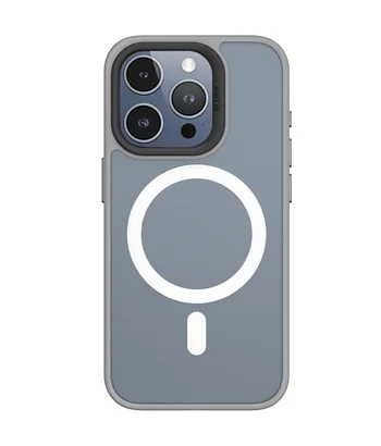 TPU+PC чохол Blueo Skin Friendly Frosted with MagSafe для Apple iPhone 15 Pro (6.1") Сірий TPU+PC чохол Blueo Skin Friendly Frosted with MagSafe для Apple iPhone 15 Pro (6.1") Сірий