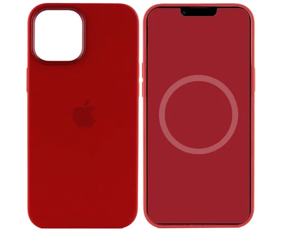 Чехол Silicone case (AAA) full with Magsafe and Animation для Apple iPhone 15 Pro (6.1") Красный / Guava