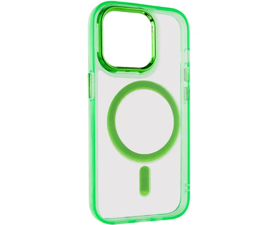 Чехол TPU Iris with MagSafe для Apple iPhone 15 Pro (6.1") Салатовый