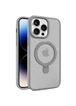 TPU+PC чехол Metal Buttons with MagSafe Colorful HQ Ring для Apple iPhone 15 Pro (6.1") Grey