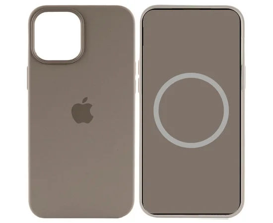 Чехол Silicone case (AAA) full with Magsafe and Animation для Apple iPhone 15 Pro (6.1") Коричневый / Clay