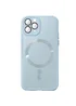 Чехол TPU+Glass Sapphire Midnight with MagSafe для Apple iPhone 15 Pro (6.1") Голубой / Blue