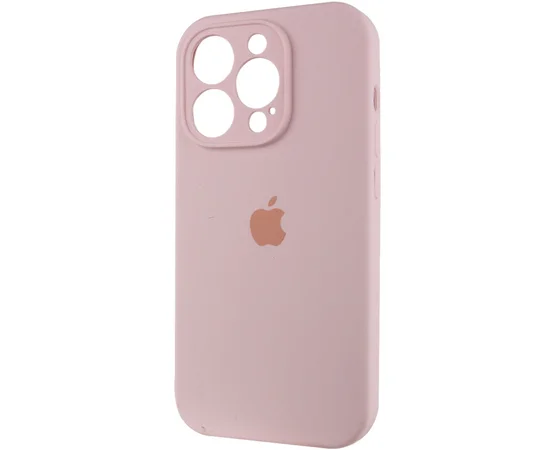 Чехол Silicone Case Full Camera Protective (AA) для Apple iPhone 15 Pro (6.1") Розовый / Chalk Pink