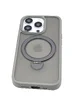 TPU+PC чехол Metal Buttons with MagSafe Colorful HQ Ring для Apple iPhone 15 Pro (6.1") Grey